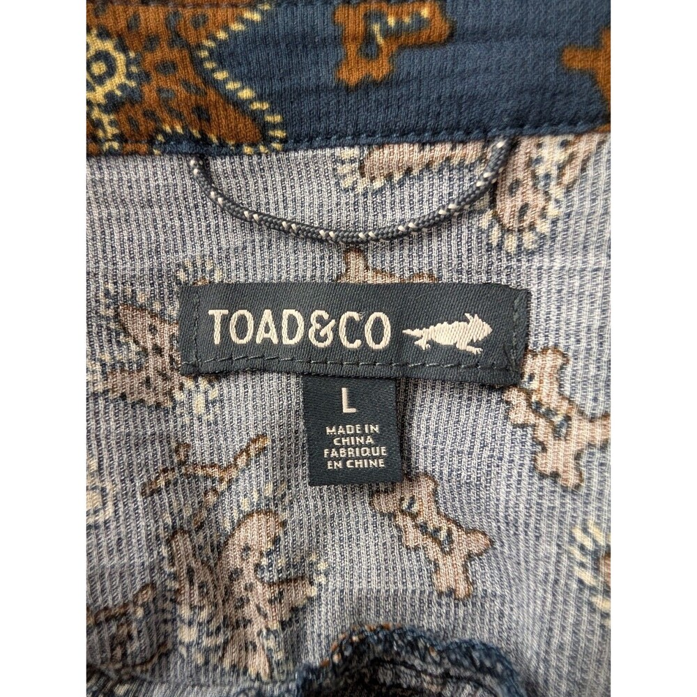 Toad&Co Women's Navy Blue Long Sleeve Floral-Petal Print Top - Picture 12 of 12